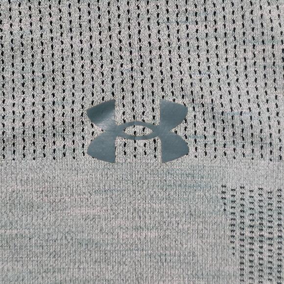 Under Armour Sweater Men S Gray HeatGear ¼ Zip Pullover - Picture 2 of 5